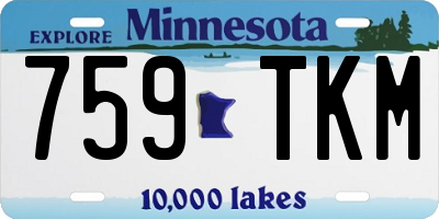 MN license plate 759TKM