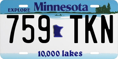 MN license plate 759TKN