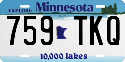 MN license plate 759TKQ