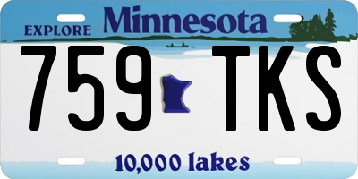 MN license plate 759TKS