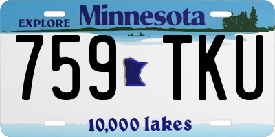 MN license plate 759TKU