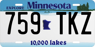 MN license plate 759TKZ