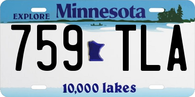 MN license plate 759TLA