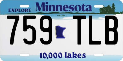 MN license plate 759TLB
