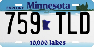 MN license plate 759TLD