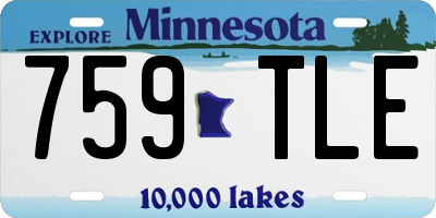 MN license plate 759TLE