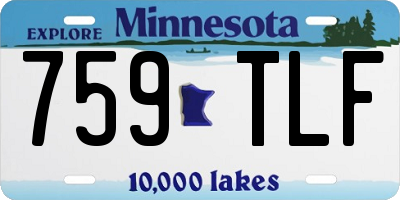 MN license plate 759TLF