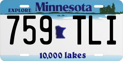 MN license plate 759TLI