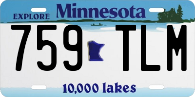 MN license plate 759TLM
