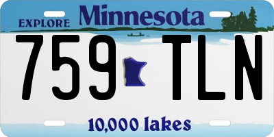 MN license plate 759TLN