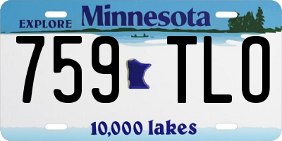 MN license plate 759TLO