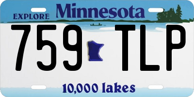 MN license plate 759TLP