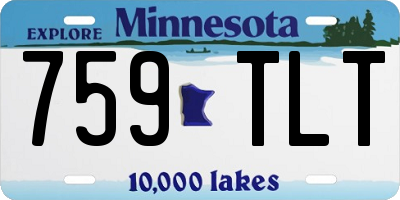 MN license plate 759TLT