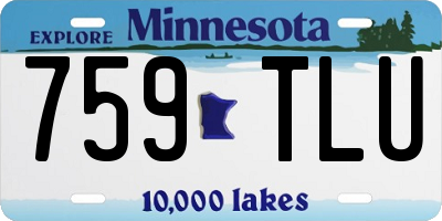 MN license plate 759TLU