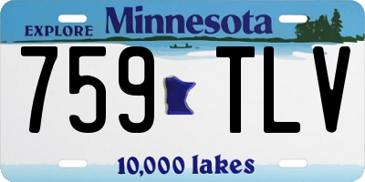 MN license plate 759TLV