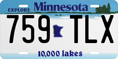 MN license plate 759TLX