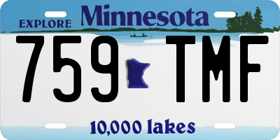 MN license plate 759TMF