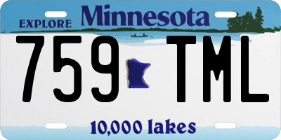 MN license plate 759TML