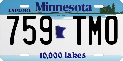 MN license plate 759TMO