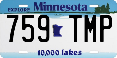 MN license plate 759TMP