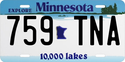 MN license plate 759TNA