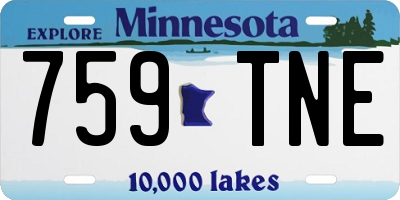 MN license plate 759TNE