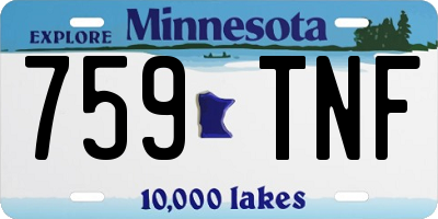 MN license plate 759TNF