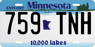 MN license plate 759TNH