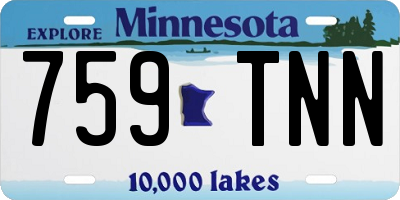 MN license plate 759TNN