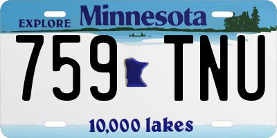 MN license plate 759TNU