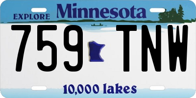 MN license plate 759TNW