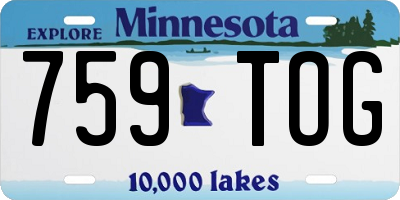 MN license plate 759TOG