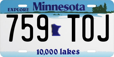MN license plate 759TOJ