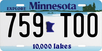 MN license plate 759TOO