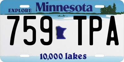 MN license plate 759TPA