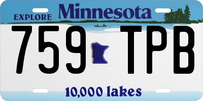 MN license plate 759TPB