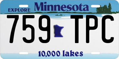 MN license plate 759TPC