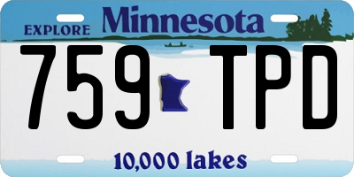MN license plate 759TPD