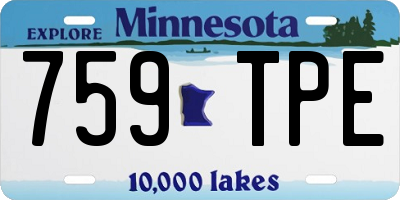 MN license plate 759TPE
