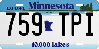 MN license plate 759TPI