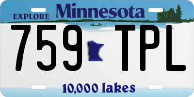 MN license plate 759TPL