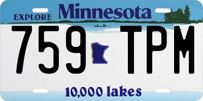 MN license plate 759TPM