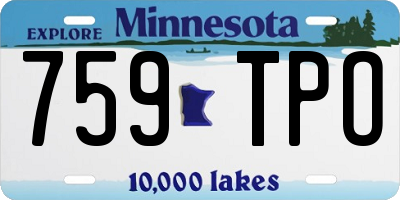 MN license plate 759TPO