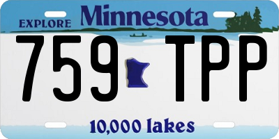 MN license plate 759TPP