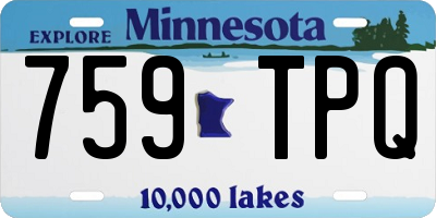 MN license plate 759TPQ