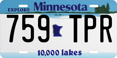 MN license plate 759TPR
