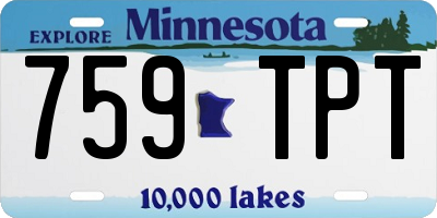 MN license plate 759TPT
