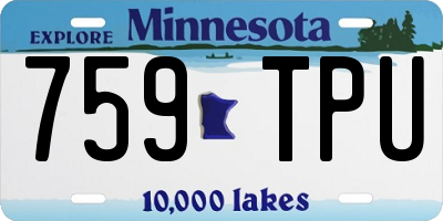 MN license plate 759TPU