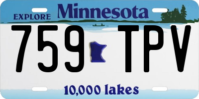 MN license plate 759TPV