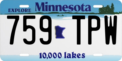 MN license plate 759TPW